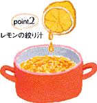 Point 2:レモンの絞り汁